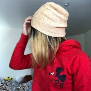 FREE BUNDLED. Tan beige orange cream knit beanie